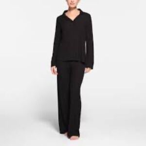 SKIMS Black Pajama TOP ONLY